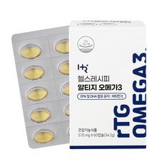 rTG Omega 3魚油膠囊, 60顆, 1盒