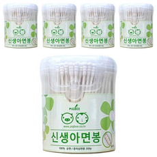 피그비 신생아 안전면봉 위생용품, 300개입, 5개
