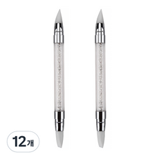 마켓A 셀프 네일 도구 실리콘 펜, 12개, 화이트