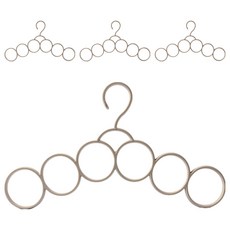 圓圈線條圍巾架, 隨機出貨, 4個