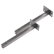 耐重一字型隔板支架, 承重10公斤, 不鏽鋼材質, 圓角設計防傷手, 黑色, 10cm, 2組