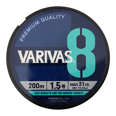 VARIVAS X8 PE釣線 8股編織 高密度 日本製造, 海洋藍, 1個