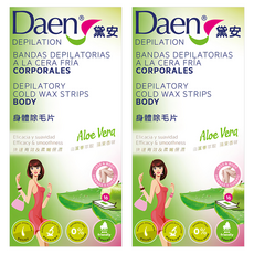Daen 黛安 蘆薈身體除毛片 含蘆薈萃取 蘋果香味, 2盒