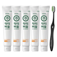 Dr. Willow Total Care 牙膏 130g x 5p+雙細毛牙刷黑色套組, 1組