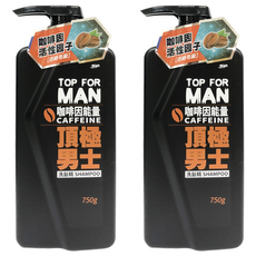 TOP 脫普 男士咖啡因能量洗髮精 750g 新一代咖啡因子 弱酸性配方, 2瓶