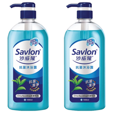 Savlon 沙威隆 抗菌沐浴露 茶樹萃取 肌膚防護 潔淨身體 茶樹香氛, 1L, 2瓶