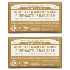 [닥터브로너스] 샌달우드앤자스민 퓨어 캐스틸 바솝, 140g, 2개