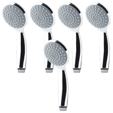 SAMWON COBRA ABC鍍鉻蓮蓬頭, 5個, 白色