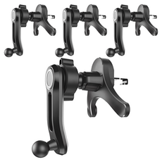 AUTO CREW Y型旋轉夾式出風口車用支架, 黑色, 4個
