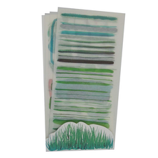 德德小品集 和紙裝飾貼紙 6張, 綠光, 1包