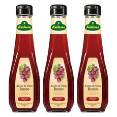Kuhne 冠利 精選紅葡萄酒醋 調理食醋, 250ml, 3瓶