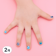 글로시블라썸 프린세스 젤리카 어린이 젤 네일 스트립, 아이스 펭귄, 2개