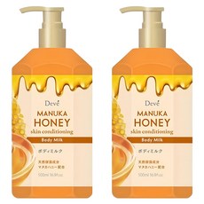 KUMANO 熊野油脂 DOVE麥盧卡蜂蜜身體乳 天然保濕成分, 500ml, 2瓶