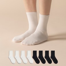 Sockpiens 女性用高級素色襪8雙組