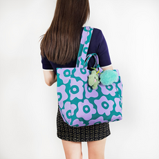 Zappgirlbrabra 泰國手提側背包，花朵帆布肩背包，輕便手提袋，時尚女用包, 50 x 35 x 18cm, 19, 1個