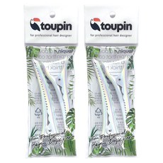 分區髮夾, 4個, 白色極光