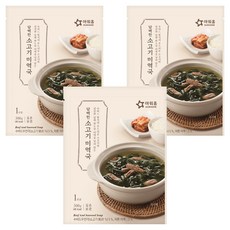 아워홈 담백한 소고기 미역국, 300g, 3개