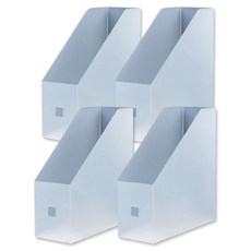 MaDaKkuMi 塑膠文件書架, 03 透明 直線, 4個