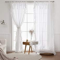CARREDECO 波浪 中型紗簾, 白色