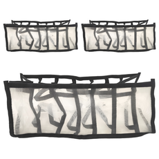 收納王妃 7格網格收納盒 最小(32 x 12 x 12cm), 黑色, 3個