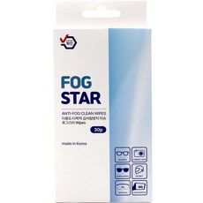 FOGSTAR 鏡片防霧清潔濕巾 30入, 白色的, 1個