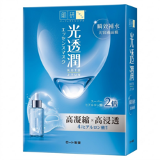 HADALABO 肌研 台灣公司貨 光透潤瞬效補水面膜, 6片, 1盒