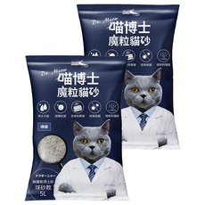 iCat 寵喵樂 喵博士 無塵澎潤土貓砂 球砂款 5L, 檸檬, 2包