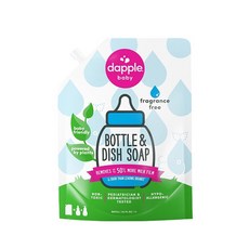 dapple baby 奶瓶及餐具清潔液補充包 美國原裝進口 安全無毒 無人工香料染料 無塑化劑 環保可生物分解, 1L, 1包