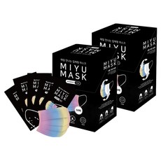 Miyu 彩虹口罩 小型, 50入, 2套, 混合色