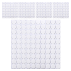 KONAME 高強度圓形雙面膠帶 10mm 4W138 100個, 透明, 5個