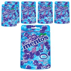 mentos 曼陀珠 2in1曼陀珠 汽水&葡萄口味, 45g, 6包