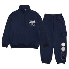 YALE KIDS 兒童款 Essential 高領刷毛套頭風衣套裝 YJPTSUD43185