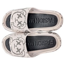 暴力熊拖鞋 潮流 PVC材質, 38~39cm, 黑白色, 1雙