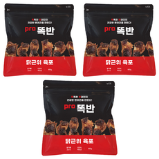 똑반 강아지 수제 육포, 닭근위, 120g, 3개
