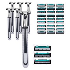 Addiso 2 刀片剃須刀白色 2 件 + 剃須刀刀片 18 件套, 3組