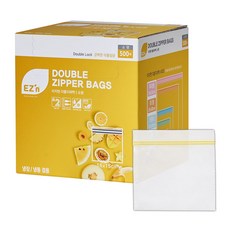 EZn이지엔 더블지퍼백 냉장 냉동 겸용, 소(S), 500개입, 1개