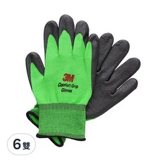 3M 止滑耐磨手套 綠色, 6雙