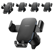 Baseus 倍思 Metal Age 3 重力式出風口型車用支架, 黑色, 6個