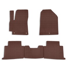 MAYTON TPE 蜂巢汽車腳踏墊, 起亞 Niro/The New Niro 2016年~22年 K690, 棕色