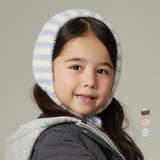 whitesands 兒童款毛茸茸條紋圍巾Narni