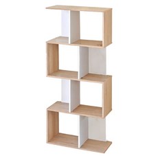 HOPMA 合馬家具 田原開放式組合書櫃 DIY 台灣製造, 4層, 590 x 240 x 1402mm, 淺橡漂流木配白