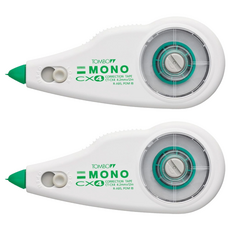 Tombow 蜻蜓牌 MONO CT-CX4 修正帶 4.2mm x 12m 可替換, 2個, 綠色