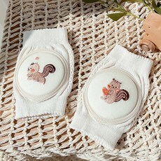 dot to dot 嬰兒刺繡圖案護膝, 2入, Squirrel