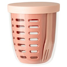 Jonipeuri 減肥單層便當盒 Lunch Pot 附叉子組, 粉紅色, 1個