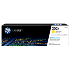 HP惠普 HP 202X 黃色原廠高印量碳粉匣 CF502X (適用於 LaserJet Pro M254/M280系列), 黃色, 1個