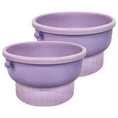 KOUJI叩吉好物 矽膠化妝刷清洗碗 S01 奶紫, 290g, 2個