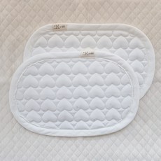 AiRabbit 嬰幼兒人造絲直線絎縫雙面汗墊 無固定帶, 象牙白