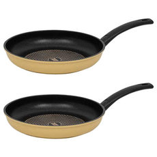 인터쿡 다이아몬드 후라이팬, 연노란색, 28cm, 2개