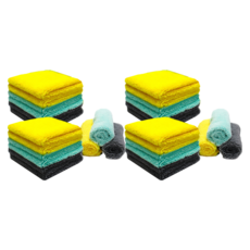 Flynn Light 超細纖維抹布 黃色 5入 + 薄荷綠 5入 + 灰色 5入, 2套