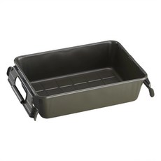 TOYO STEEL 東洋鋼鐵 日本TOYO方型鋼製收納籃 M-8, 軍綠, 1個